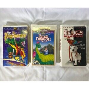 VHS 3 Bundle Pack, The Pagemaster, Pete’s Dragon and 102 Dalmatians
